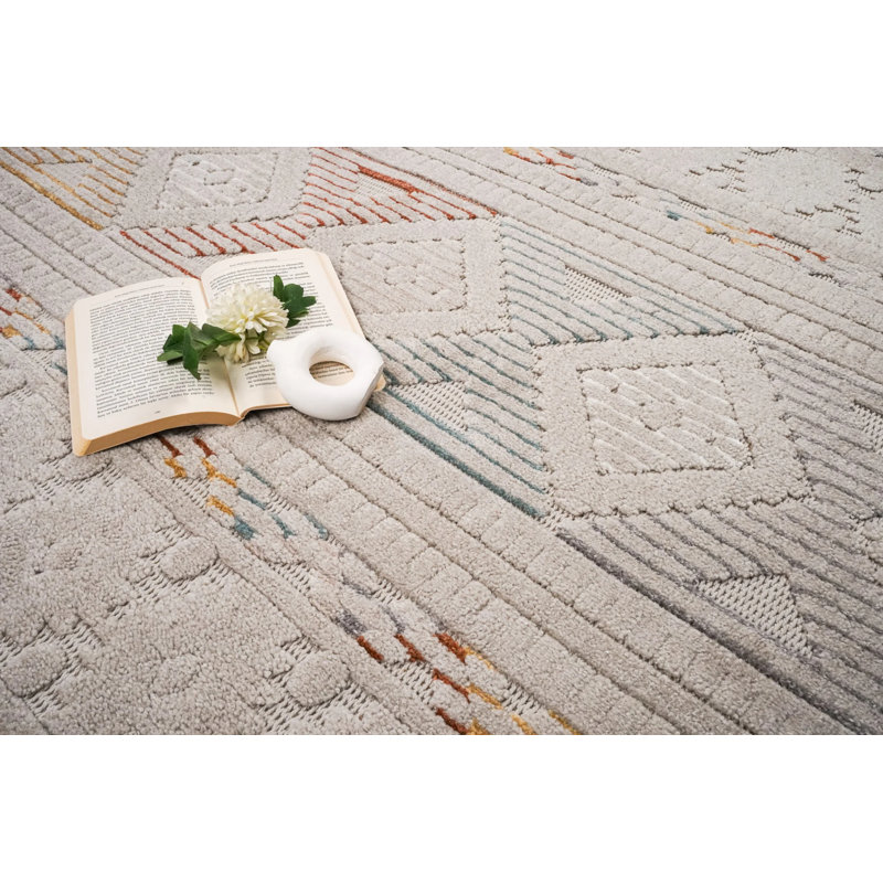 Leteisha Geometric Indoor Rug, Square 5'3"