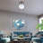 Metal Body Globe Semi-Flush Mount With Glass Cap