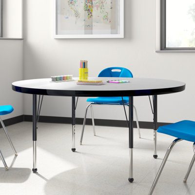 Collaborative Laminate Adjustable Round Activity Table