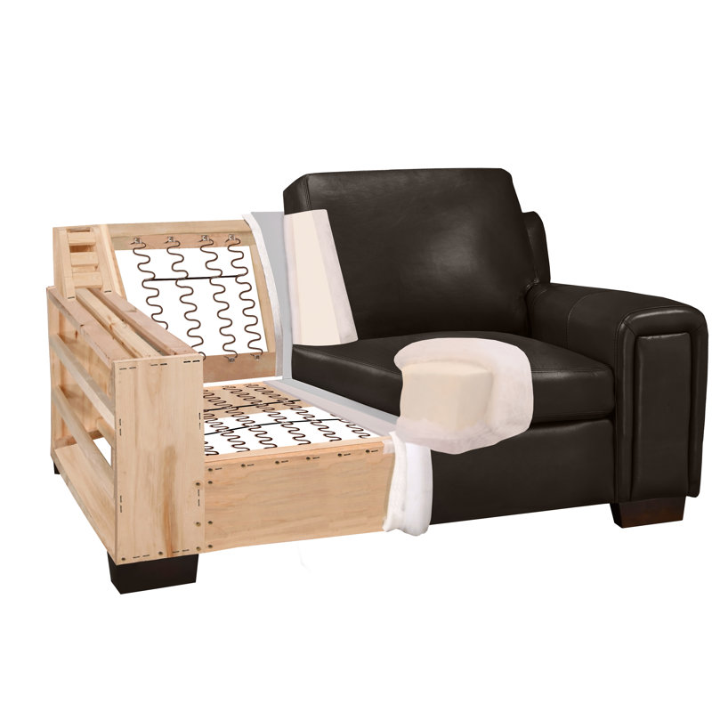 Causeuse Edgmon, Cuir moka