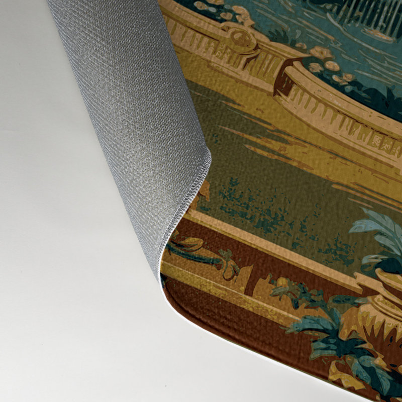 Tapis d'intérieur et d'extérieur brun français, Rectangle 9 pi x 12 pi