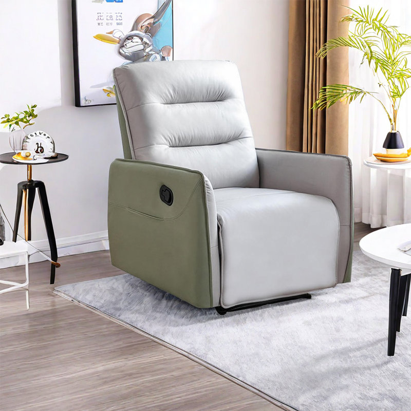 Fauteuil inclinable Scornik, Mélange de polyester vert / gris