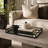 Shaya Rectangular Tray, Gallery Frame w Rails, Glass, Black Metal 16 Inch