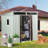6Ft X 5Ft White Outdoor Metal Shed With Foundation, Galvanized Iron Build, Protected Panels, Sliding Door & Padlock, Transparent Endurance Plate, Uncomplicated Assembly - White, Frame Steel Doors-123403660-123403668