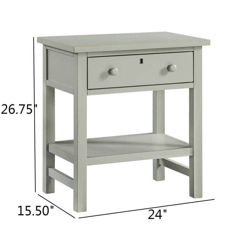 Ensemble de 2 tables de chevet avec rangement Adasia, Gris