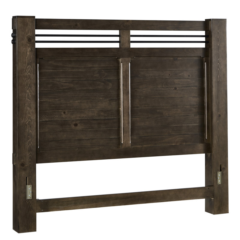 Rustic Brown Queen Panel Bed with Storage Drawer