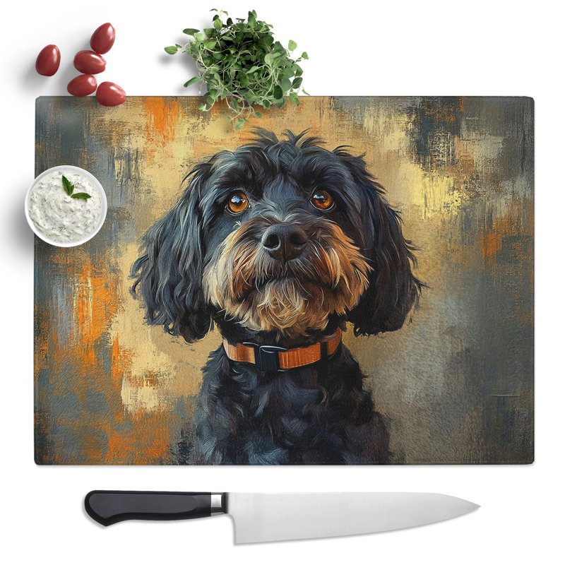 Cockapoo Dog Vol.2  Glass Chopping Board