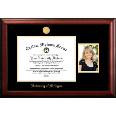 University of Michigan Embossed Diploma Picture Frame