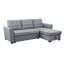 Canapé-lit modulaire en lin gris clair avec méridienne réversible 90,5 po Avery