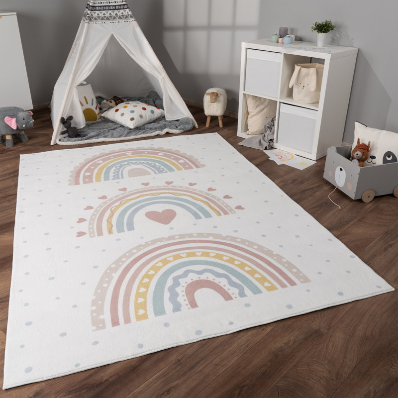 Saer Area Rug, Round 120cm, Pink