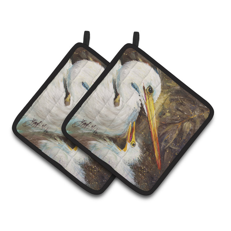 Caroline's Treasures Egret Polyester Potholder