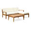 Ensemble de canapé d'extérieur 3 pièces en L en bois d'acacia pour l'extérieur-128966145