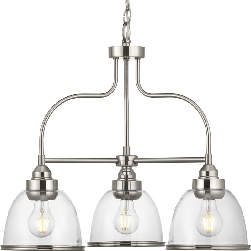 Chaya 3 - Light Kitchen Island Pendant, Brushed Nickel