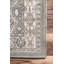 Tapis traditionnel carreauté gris / beige tissé à la machine Daye-423637291