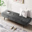Banc rembourré 39,4 po Velours côtelé-1170657974