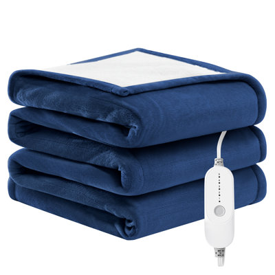 Flannel and lambskin electric heating cover blanket
