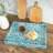Serving Tray 15.7" X11.8", Lacquer Mother Of Pearl Inlay Mosaic Tray, Rectangle Wooden Marble Tray With Handles Trays For Tea, Breakfast In Bed, Table (Flower Style)