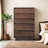 Black Walnut Wood Storage Entry Cabinet Solid Wood Accent Chest