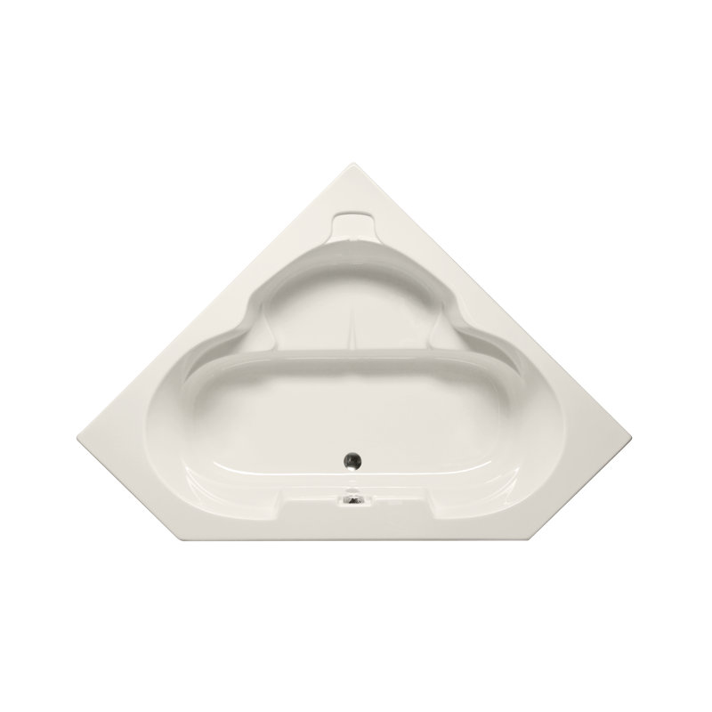 Abaka 59" x 59" Drop In Soaking Acrylic Bathtub, Biscuit