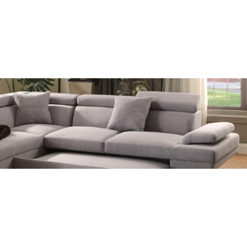 Canapé modulaire en tissu gris Jemima
