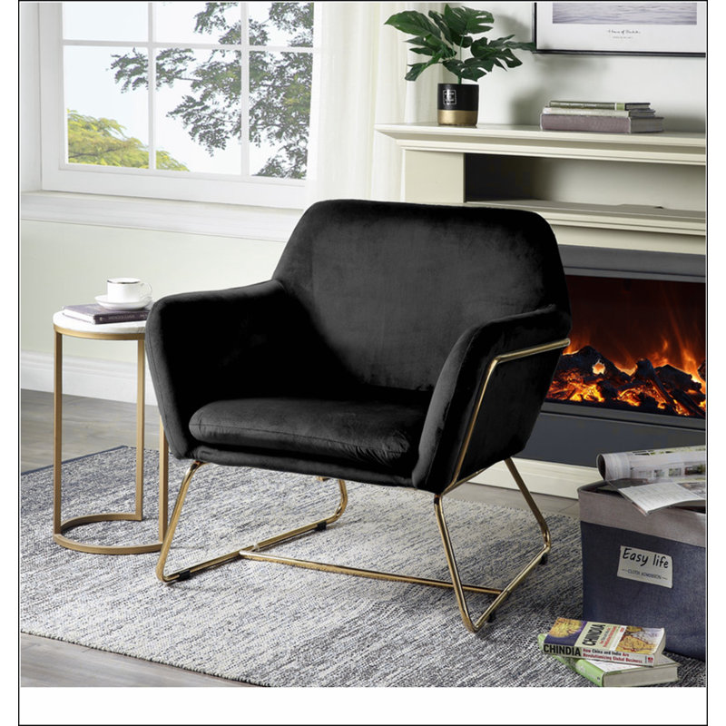 Fauteuil Eudia noir, Noir