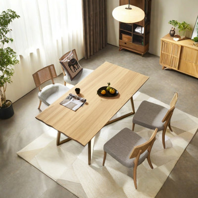 Ensemble de table de salle à manger en acier inoxydable
