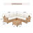 5 - Person Outdoor Sectional Seating Group With Cushions