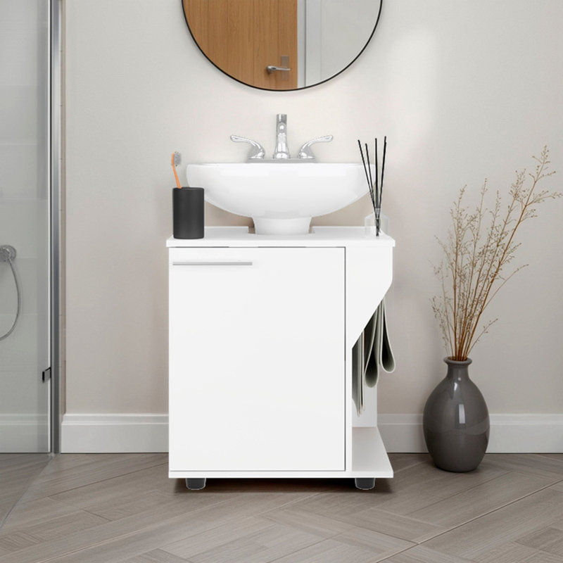 Armoire de rangement sous l'évier avec deux tablettes