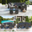 Ensemble de meubles de patio 6 pièces avec table basse et table basse-88961853-88961851