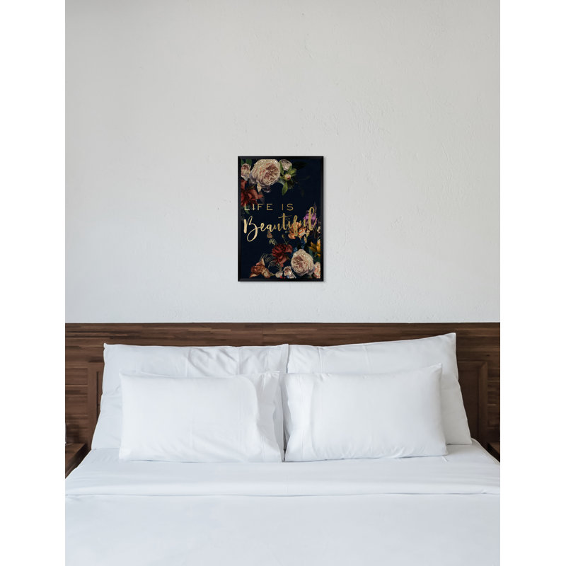 «Life Is Beautiful Fall», impression sur toile, H 30 po x l 20 po x P 0,5 po, Cadre noir