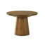 22 po Table de bout ronde en bois avec table basse et base piédestal, noyer