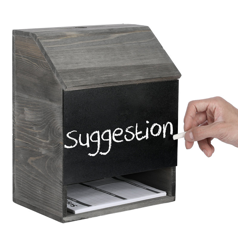 Solid Chalkboard Tip Suggestion Box