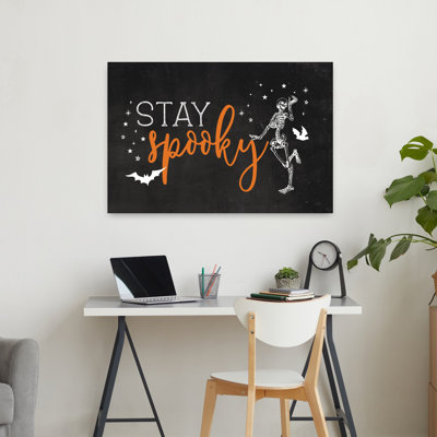 «Stay Spooky», art contemporain de chauve-souris, paysage naturel
