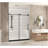 Frameless shower door 44-48 "W x 76" H, 1/4 "(6 mm) Clear Tempered Glass, Explosion Proof Film, Stainless Steel Handle, Matte Black