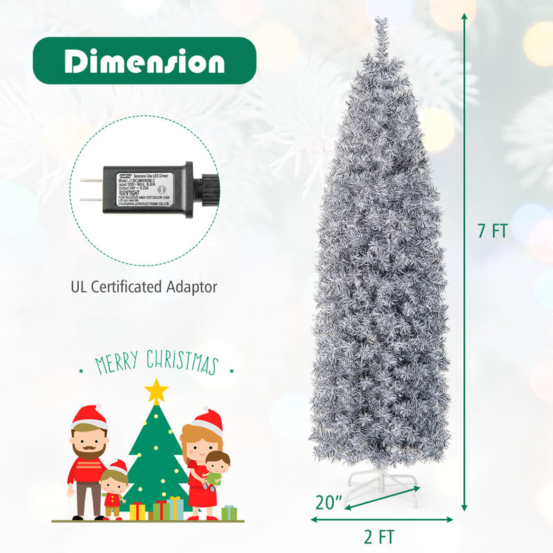 Arbre de Noël artificiel éclairé 7 pi