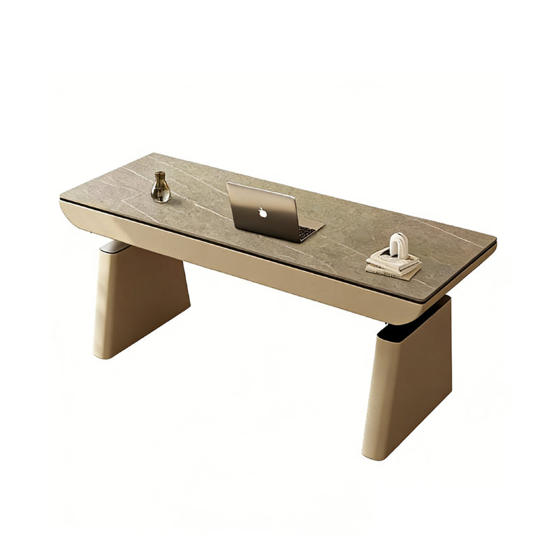 47.24"Luxury-modern grey adjustable office desk, 23.62" H x 47.24" W x 27.56" D