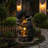 21.7" Tall Outdoor Water Fountain, Water Fountain With Led Lights, For Yard Décor