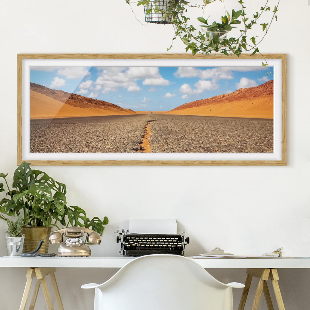 Gerahmter Fotodruck Desert Road