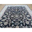 Tapis oriental bleu marine en soie noué à la main 4 pi 7 po x 6 pi 10 po A6DC7714339E4A24B02EB56E1A611544