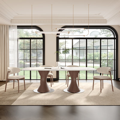 Grande table de salle à manger rectangulaire 94 po Modern Luxury