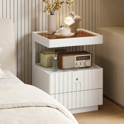 Bedside Cabinet, Wooden Bedside Storage Cabinet For Bedroom, Multi-functional, Small, Smart, Ultra-narrow, Bedside Cabinet For Home Use