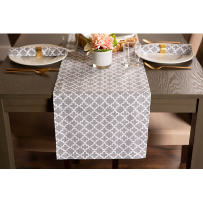 Trung Geometric 100% Cotton Table Runner