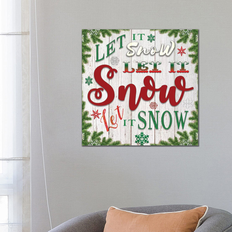 Let It Snow by Bluebird Barn - Wrapped Canvas Print, 66.04 cm H x 66.04 cm W x 3.175 cm D