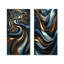 Tourbillon abstrait dans les tons III - ensemble de 2 peintures murales abstraites-370808398-370808394
