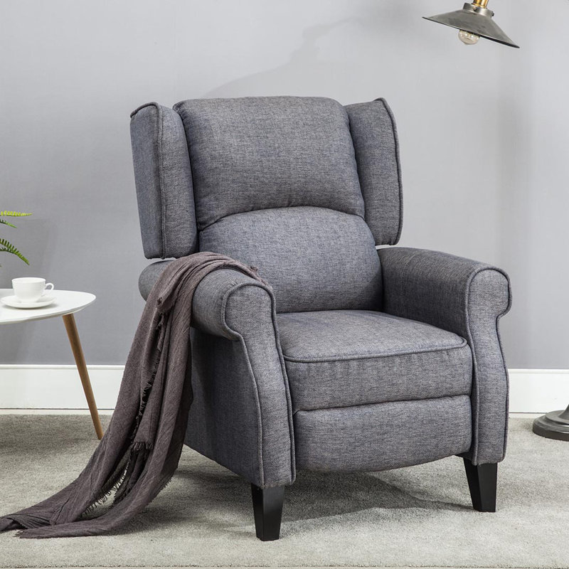 Lynnwood 80cm Wide Wing Chair Recliner, Blue