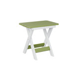 Berlin Gardens Regular Top With White Base Folding End Table