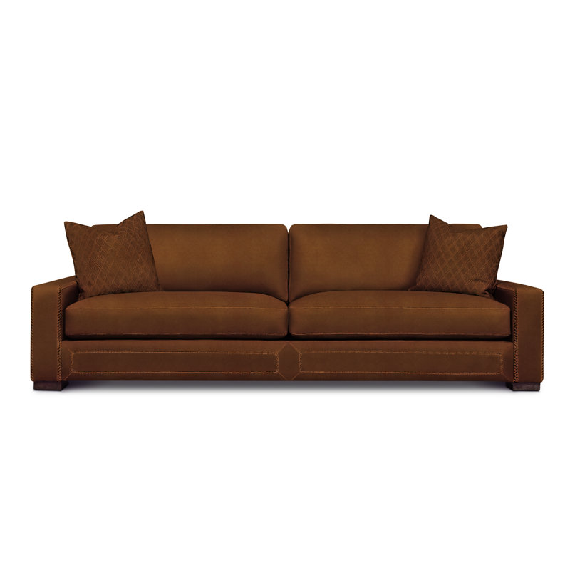 Downtown Cowboy Leather Sofa, Saddle (Maestro Artisano), Espresso