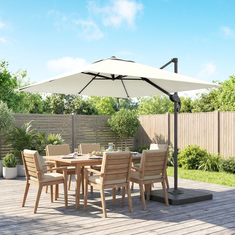 244cm Cantilever Parasol, White