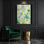 Abstrait aquarelle 60, art mural beige sur toile