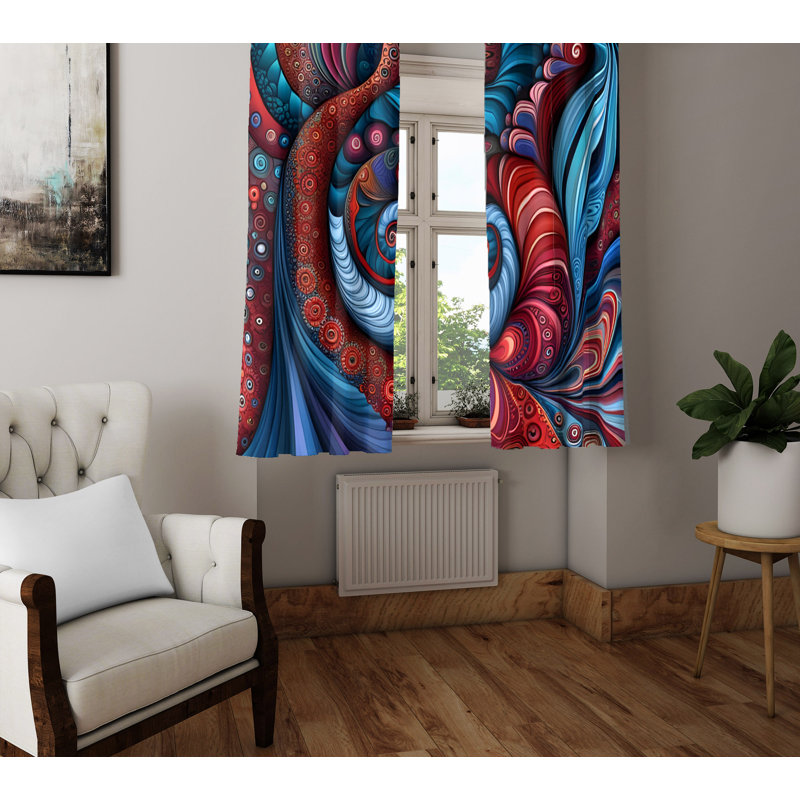 Paire de rideaux semi-transparents en polyester, L 20 po x L 82 po
